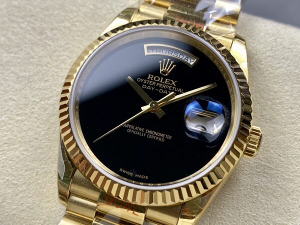 a1726061995694 0272 Rolex Day Date Ref. 128238 Yellow Gold 1:1 Best Clone 8+ Factory Counterweight Version