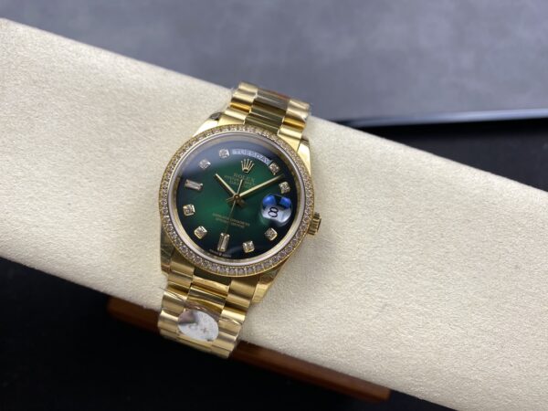 a1726062152811 7567 Rolex Day Date 128239-0035 Yellow Gold 1:1 Best Clone 8+ Factory Counterweight Version