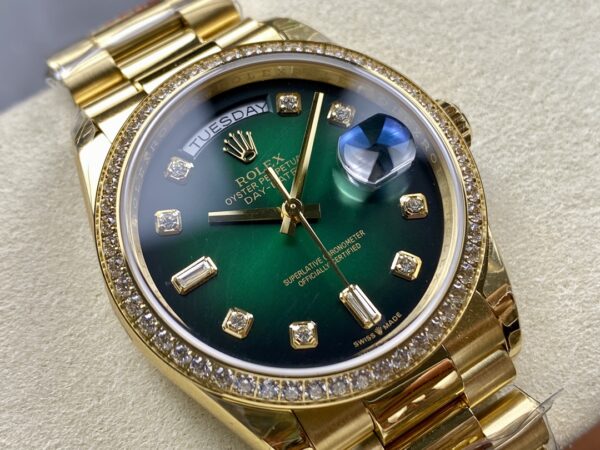 a1726062152815 2273 Rolex Day Date 128239-0035 Yellow Gold 1:1 Best Clone 8+ Factory Counterweight Version