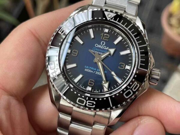 a1733750560823 4134 OMEGA Seamaster 6000M 215.30.46.21.03.001 Ultra Deep 1:1 Best Clone VR Factory VRF Blue Dial