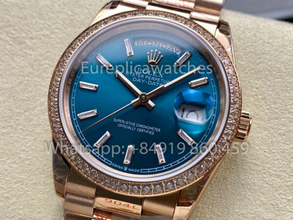 i1725993673 1149 3 Rolex Day Date m128395tbr-0032 Rose Gold 1:1 Best Clone 8+ Factory Counterweight Version