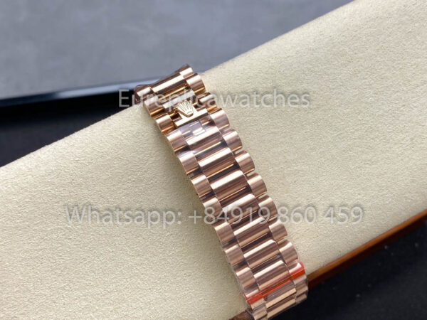 i1725993673 1518 8 Rolex Day Date m128395tbr-0032 Rose Gold 1:1 Best Clone 8+ Factory Counterweight Version