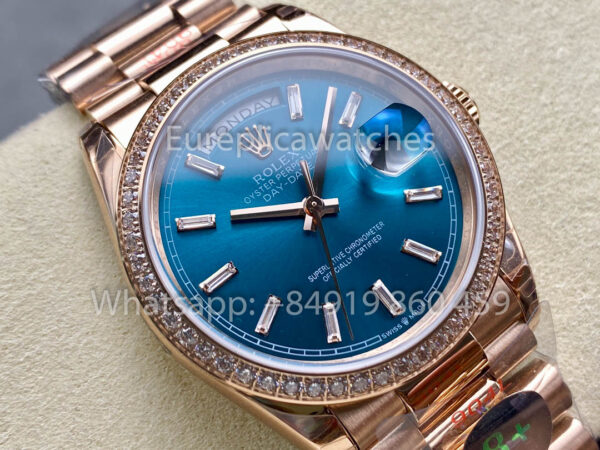 i1725993673 5610 2 Rolex Day Date m128395tbr-0032 Rose Gold 1:1 Best Clone 8+ Factory Counterweight Version