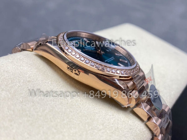 i1725993673 6770 7 Rolex Day Date m128395tbr-0032 Rose Gold 1:1 Best Clone 8+ Factory Counterweight Version