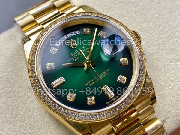 i1725994444 8250 6 Rolex Day Date 128239-0035 Yellow Gold 1:1 Best Clone 8+ Factory Counterweight Version