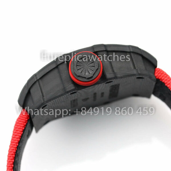 i1731311484 1817 2 Richard Mille RM35-01 NTPT Carbon 1:1 Best Clone BBR Factory V2 Red Velcro Strap