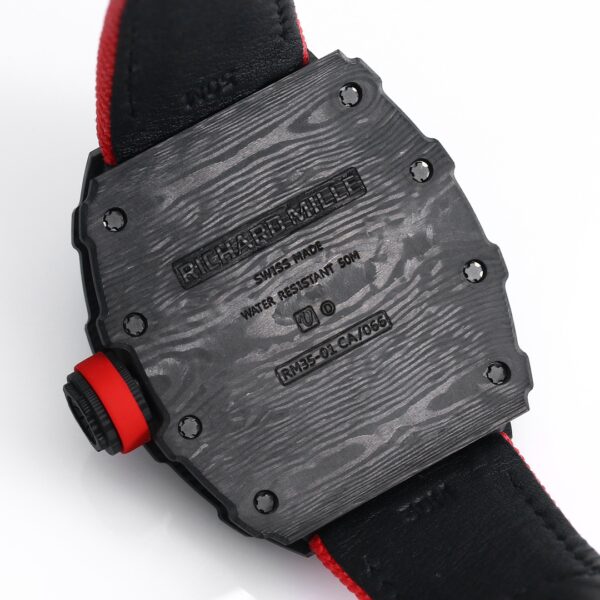 i1731311484 2060 4 1 Richard Mille RM35-01 NTPT Carbon 1:1 Best Clone BBR Factory V2 Red Velcro Strap