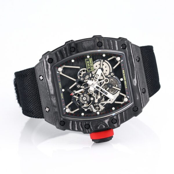 i1731311609 1655 3 1 Richard Mille RM35-01 NTPT Carbon 1:1 Best Clone BBR Factory V2 Black Velcro Strap