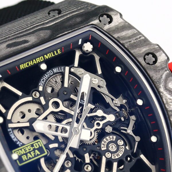 i1731311609 6704 0 1 Richard Mille RM35-01 NTPT Carbon 1:1 Best Clone BBR Factory V2 Black Velcro Strap