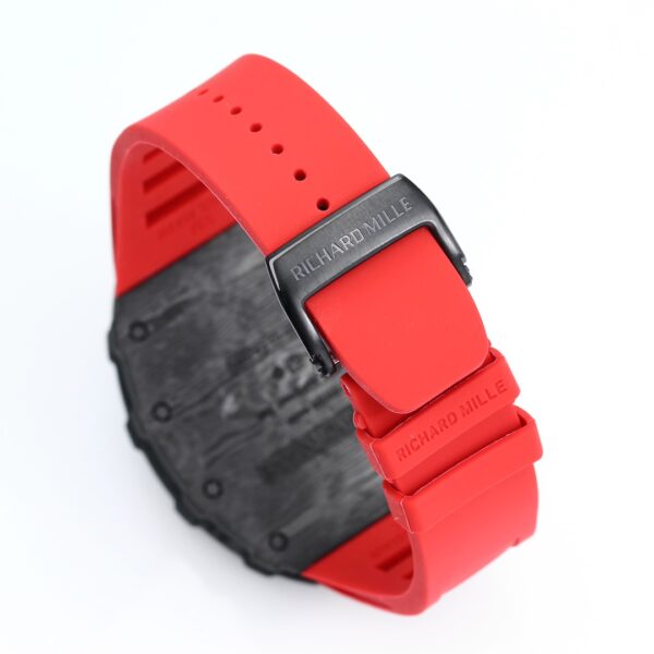 i1731312479 1163 0 1 Richard Mille RM35-01 NTPT Carbon 1:1 Best Clone BBR Factory V2 Red Rubber Strap