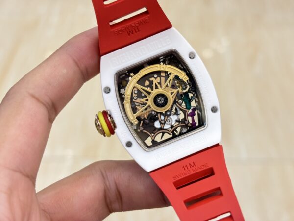 i1733765132 196 4 1 Richard Mille RM88 Smiley V2 Ceramic Case 1:1 Best Clone Red Rubber Strap