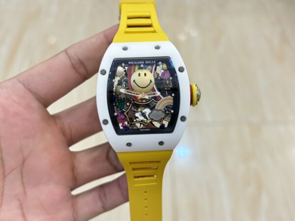 i1733765207 6054 5 1 Richard Mille RM88 Smiley V2 Ceramic Case 1:1 Best Clone Yellow Rubber Strap