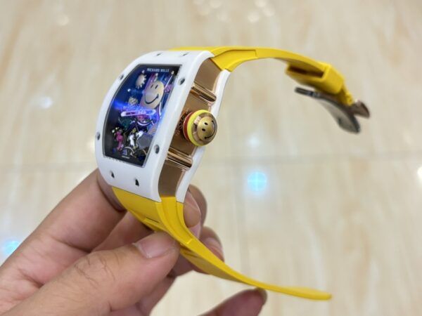 i1733765207 8474 0 1 Richard Mille RM88 Smiley V2 Ceramic Case 1:1 Best Clone Yellow Rubber Strap