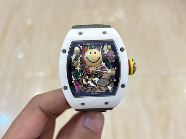 i1733765691 3290 3 Richard Mille RM88 Smiley V2 Ceramic Case 1:1 Best Clone Grey Velcro Strap