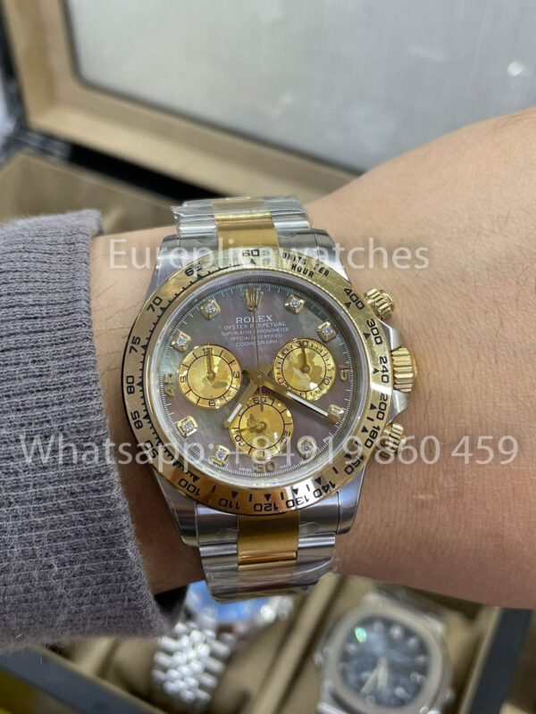 m1713082309077 6481 Rolex Cosmograph Daytona M116503-0007 Mother of Pearl 1:1 Best Clone CounterWeight Gold and Silver