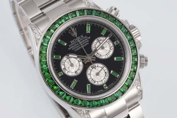 o 1i2jc8mds1vpr116klscvj8k4t2 Rolex Daytona Rainbow Green Bezel 40mm 1:1 Best Clone EF Factory SS