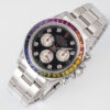 o 1i2jcaoqf1kus1v661bh31so4ps10 1 Rolex Daytona Rainbow Black Dial 40mm 1:1 Best Clone EF Factory Silver SS