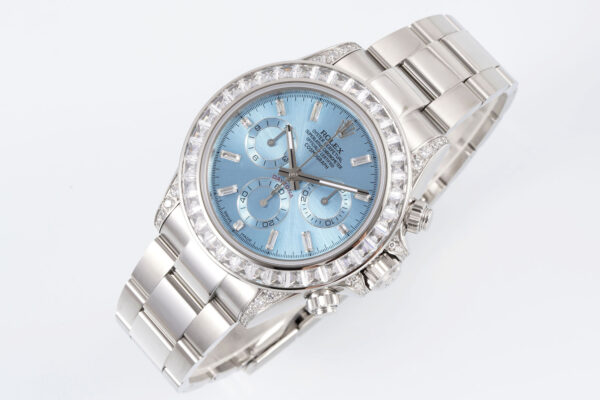 o 1i2jccooh2pbo51vuf4ma1ens0 Rolex Daytona Rainbow Ice Blue Dial 40mm 1:1 Best Clone EF Factory Rubber Strap SS