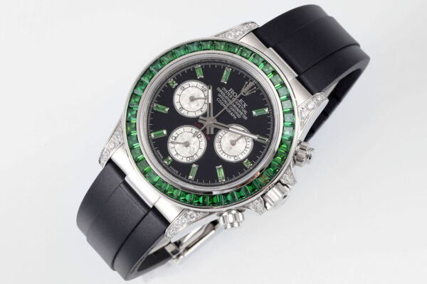 o 1i2jcltk71sco196m55518jm1800 Rolex Daytona Rainbow Green Bezel 40mm 1:1 Best Clone EF Factory