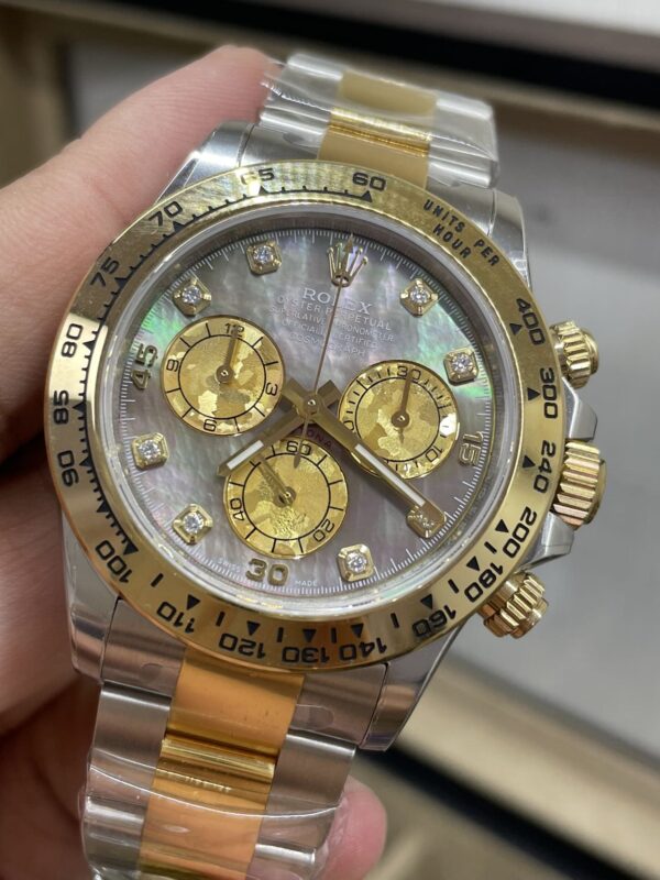 Rolex Cosmograph Daytona M116503-0007 Mother of Pearl 1:1 Best Clone CounterWeight Gold and Silver