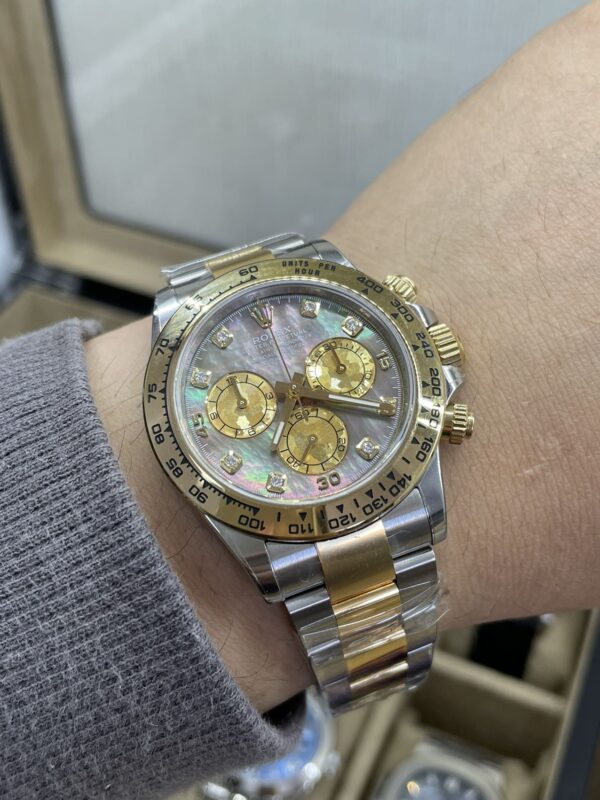 Rolex Cosmograph Daytona M116503-0007 Mother of Pearl 1:1 Best Clone CounterWeight Gold and Silver