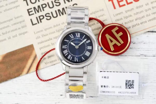 Cartier Ronde Must De Cartier 29mm 1:1 Best Clone AF Factory Blue Dial