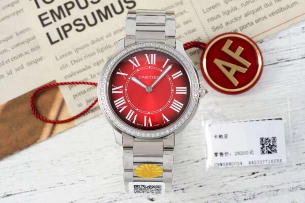 Cartier Ronde Must De Cartier 36mm 1:1 Best Clone AF Factory Red Dial